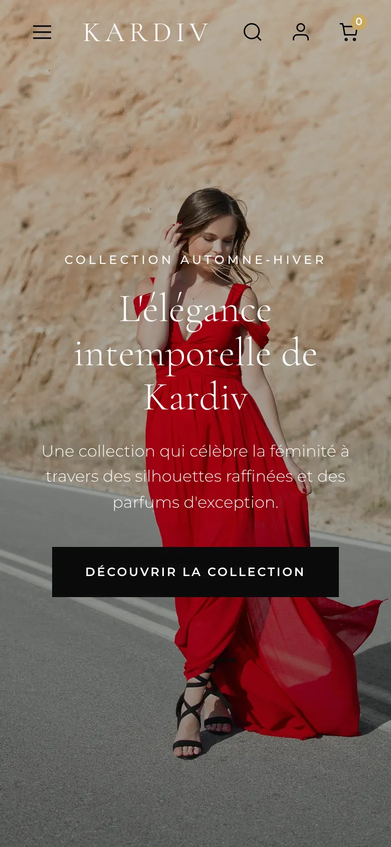 Accueil de Kardiv sur téléphone